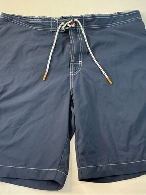 Tommy Bahama Navy Blue Board Shorts with Contrast Drawcord